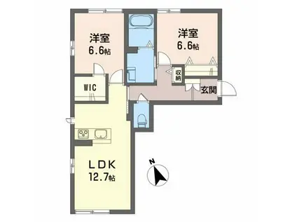 べレオ末広(2LDK/2階)の間取り写真