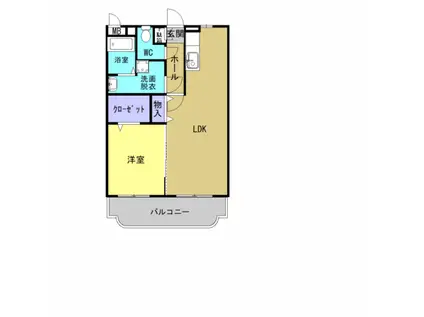 ユーミー金泉寺(1LDK/2階)の間取り写真