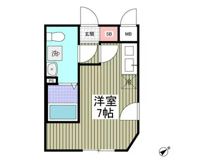 ジニアールコート西尾久(ワンルーム/4階)の間取り写真