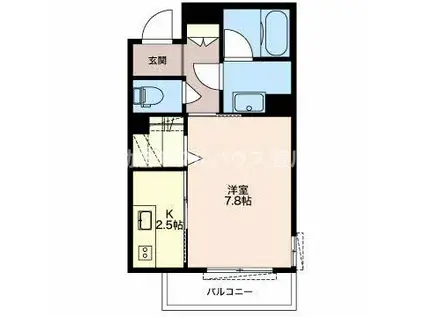 GRANDE ALBERO(1K/1階)の間取り写真