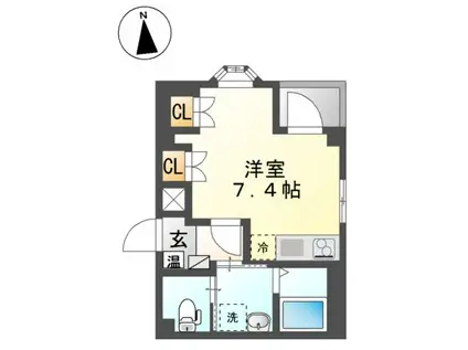 パークサイドプラム(ワンルーム/3階)の間取り写真