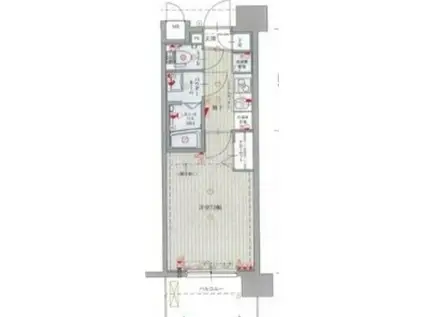 パルティール並木(1K/7階)の間取り写真