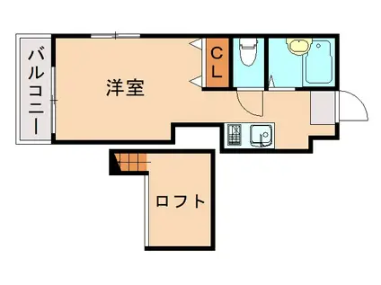 ヤマトビルI(ワンルーム/3階)の間取り写真