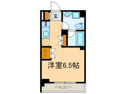 カスタリア菊川(ワンルーム/4階)の間取り写真