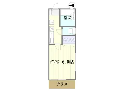 シエロ・ガーデン(1K/1階)の間取り写真