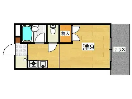 クレール長尾台(ワンルーム/1階)の間取り写真