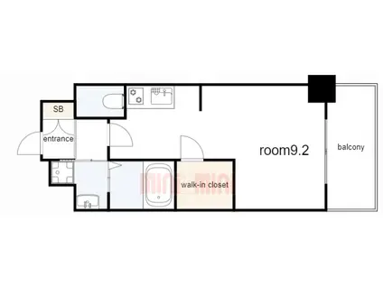 プレサンス神戸水木通ルミエス(ワンルーム/6階)の間取り写真