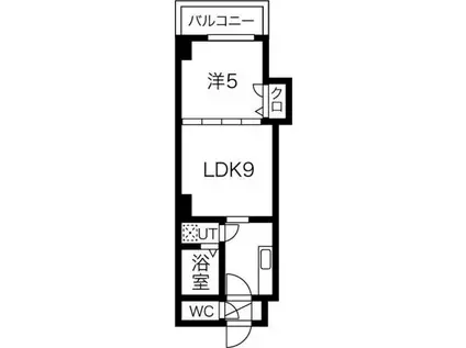 ストラッセ本郷(1LDK/8階)の間取り写真