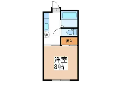 コーポラスYOU(1K/2階)の間取り写真