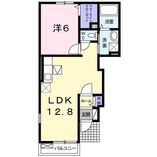 モンブラン(1LDK/1階)の間取り写真