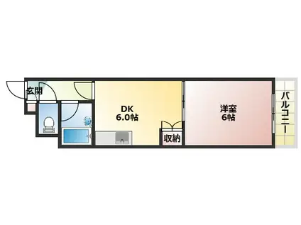 クリエール三津屋(2LDK/1階)の間取り写真
