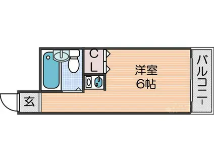 マーブロイ帝塚山(ワンルーム/4階)の間取り写真