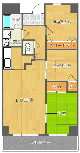エミネンス辻本II(3LDK/5階)の間取り写真