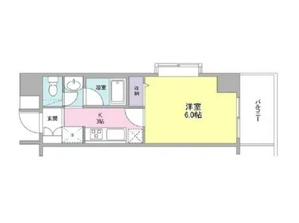 ファーストシティー上落合(1K/5階)の間取り写真