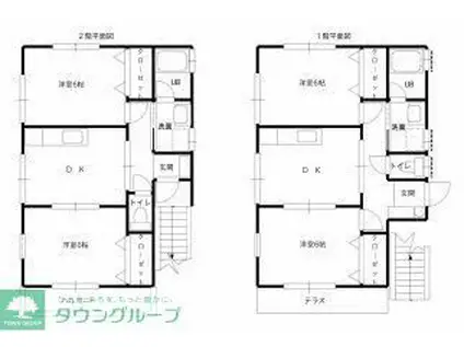 ルシール(2DK/2階)の間取り写真