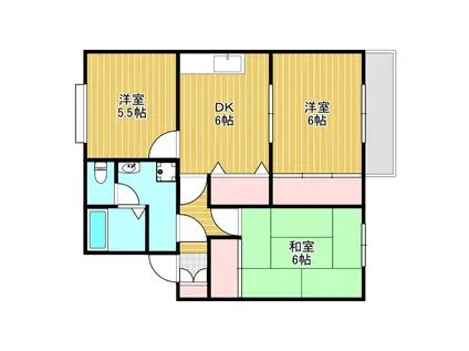 渋谷レジデンス(3DK/2階)の間取り写真