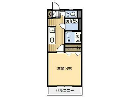 第5高江柄マンション(1K/2階)の間取り写真