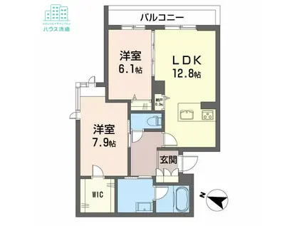 シャーメゾン フェアリーステージ(2LDK/2階)の間取り写真