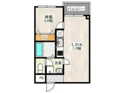 レクシア上新庄(1LDK/4階)の間取り写真