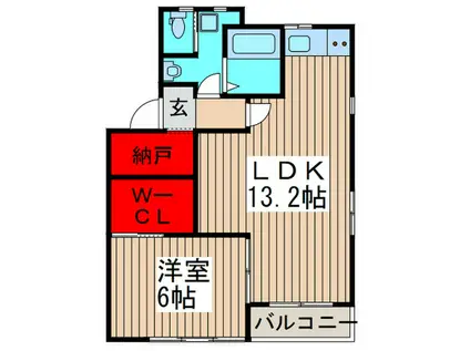 トムハウス(1LDK/3階)の間取り写真