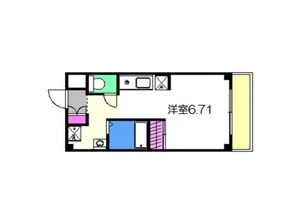 ウエムラグレース長尾(ワンルーム/5階)の間取り写真