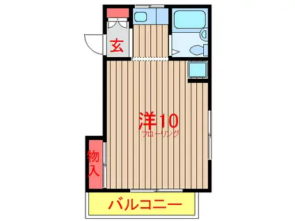 ピルツコーポ(ワンルーム/2階)の間取り写真