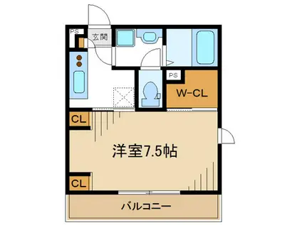 リブリ・スター南橋本(1K/2階)の間取り写真