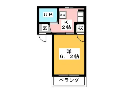 ボ・セジュール草薙(1K/1階)の間取り写真