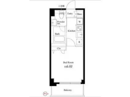 COURT BLANCHE(1K/2階)の間取り写真