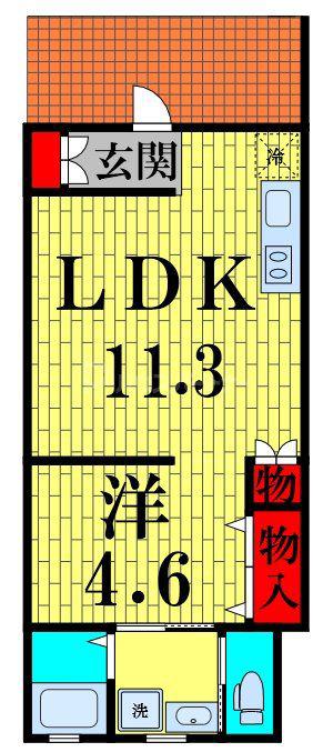 さくら弐番館(1LDK/1階)の間取り写真
