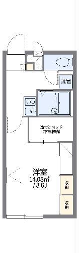 レオパレスファーストK(1K/2階)の間取り写真