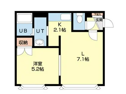 レイモンドハウス(1LDK/2階)の間取り写真