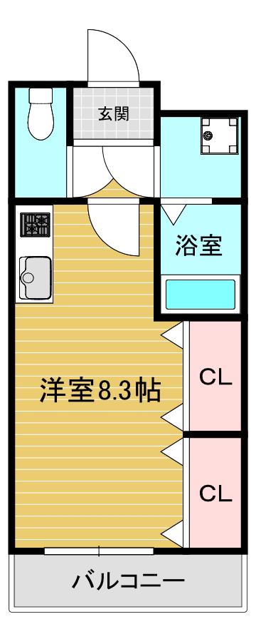 BELL MAISON・ゆう(ワンルーム/1階)の間取り写真