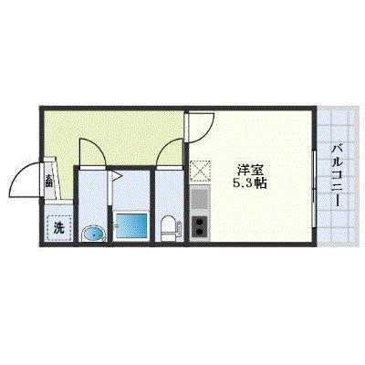 パーフェクトライフ九条(ワンルーム/1階)の間取り写真