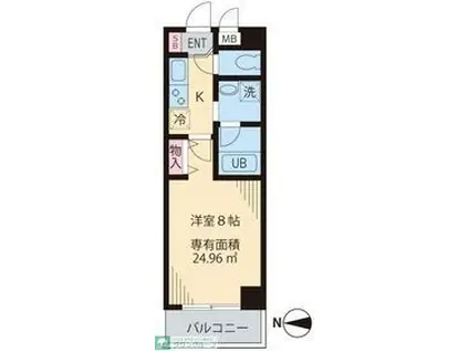 PADDY FIVE(1K/4階)の間取り写真