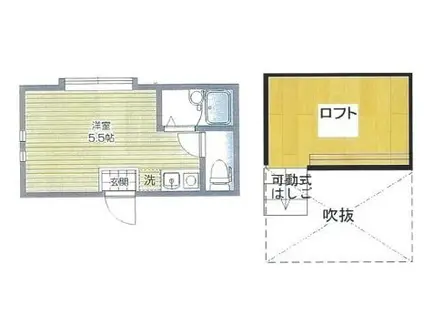 アーバンヒルズ目白A(ワンルーム/2階)の間取り写真