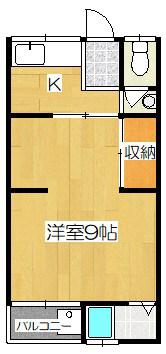 輝 湖 里(2K/2階)の間取り写真