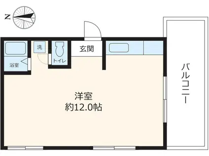 松屋アパート(ワンルーム/3階)の間取り写真