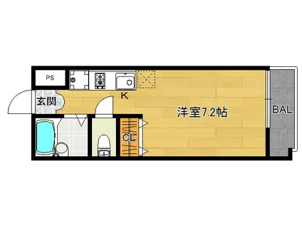 グレース中久世(1K/2階)の間取り写真