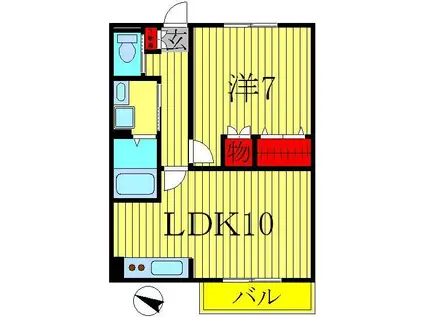 LIERRE(1LDK/1階)の間取り写真