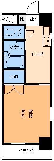 アクティ緑町(1K/1階)の間取り写真