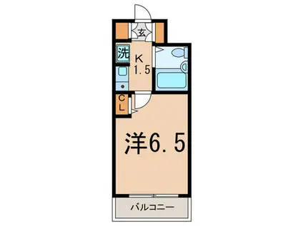 イーストコートS(1K/2階)の間取り写真