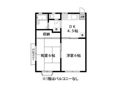 TMコート21(2K/1階)の間取り写真