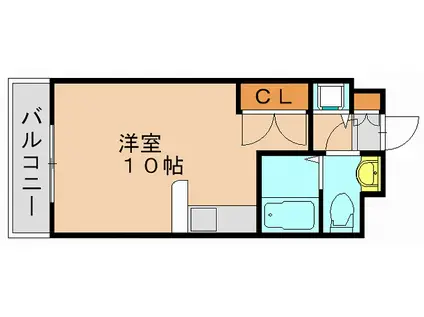 カーサ箱崎(ワンルーム/6階)の間取り写真