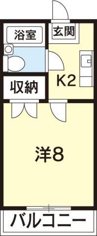 シャトル住吉(1K/1階)の間取り写真