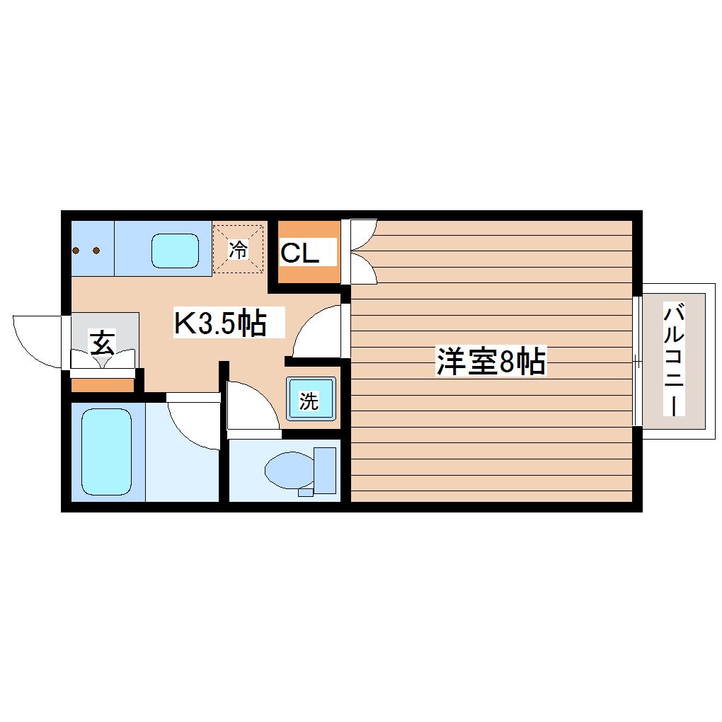 310エスポワール(1K/2階)の間取り写真