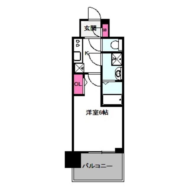 エスリード大阪城イースト(1K/9階)の間取り写真