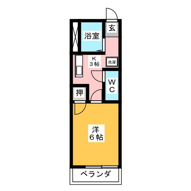 AVENUE92(1K/1階)の間取り写真