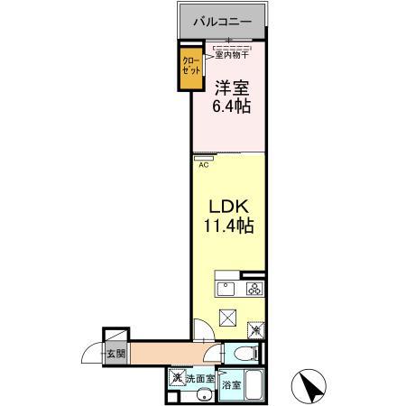 エクセリア徳丸I(1LDK/1階)の間取り写真