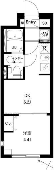 コンポジット千駄木ヒルトップ(1DK/1階)の間取り写真